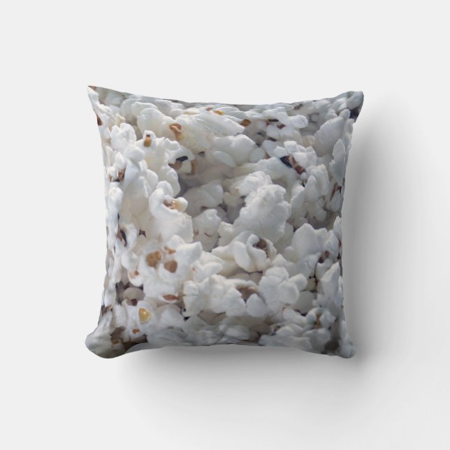 Weißes Popcorn-Muster Kissen (Vorderseite)