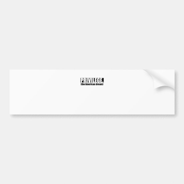 Weißes Privileg Autoaufkleber (Vorne)