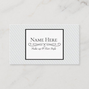 Weißes Quadrat mit Prägung Visitenkarte