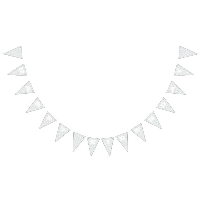 Weißes Quadrat mit Prägung Wimpelkette (Alle)