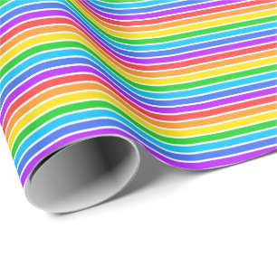 Weißes Rainbow-Wrapping-Papier Geschenkpapier
