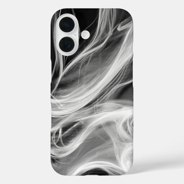 Weißes Rauch auf schwarz Case-Mate iPhone Hülle (Rückseite)