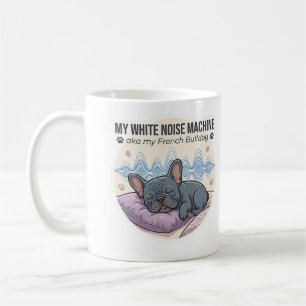 Weißes Rauschgerät Frenchie Aufkleber Kaffeetasse
