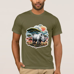 Weißes Rhinoceros 4 T-Shirt