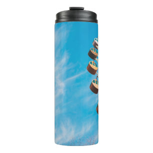 Weißes Riesenrad am Morgen unter freiem Himmel Thermosbecher