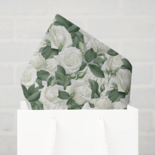 Weißes Roses-Gewebe Seidenpapier