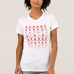 Weißes rotes hässliches T-Shirt