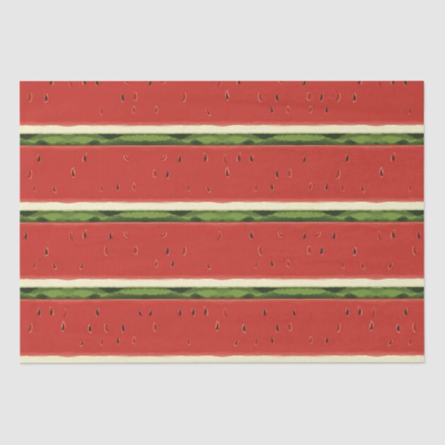 Weißes rotes Wasserfarbenpapier Wassermelone Tissu Seidenpapier (Vorderseite)