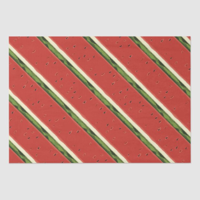 Weißes rotes Wasserfarbenpapier Wassermelone Tissu Seidenpapier (Vorderseite)