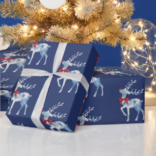 Weißes Rudolph - Weihnachtswrapping Paper Geschenkpapier
