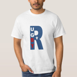 Weißes Rugby-USA-T-Shirt T-Shirt
