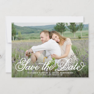 Weißes rustikales, weißes, weißes Foto Save The Date