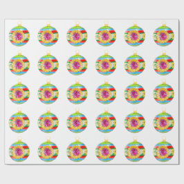 Weißes Schleifpapier für mehrfarbige Ornamente Geschenkpapier