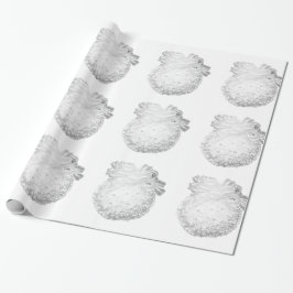 Weißes Schneeflocken-Schmuckpapier Geschenkpapier
