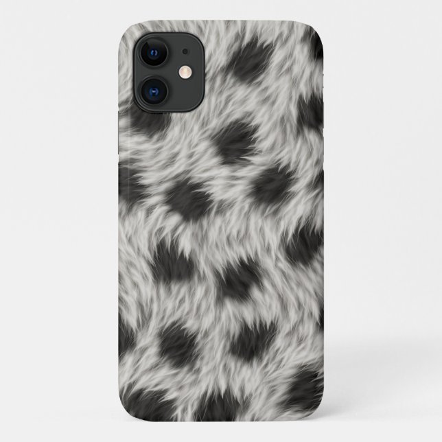 Weißes schwarzes Pelzgewebe - Hintergrund-65430 Case-Mate iPhone Hülle (Rückseite)