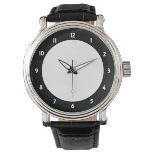 Weißes Schwarzes Zifferblatt Custom Armbanduhr