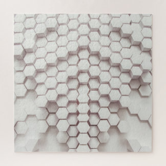 Weißes Sechseck | Modernes geometrisches Honigwabe Puzzle