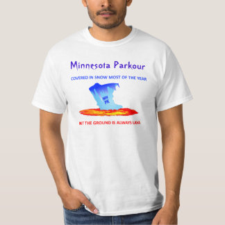 Weißes Shirt, Minnesota Parkour T-Shirt