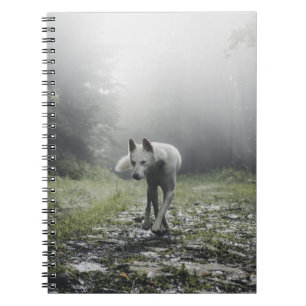 Weißes sibirisches Husky-Notebook Notizblock
