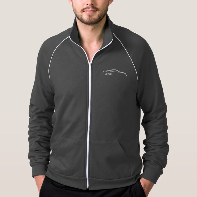 Weißes Silhouette-Logo Nissans 350Z Hoodie (Vorderseite)