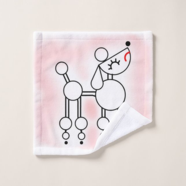 Weißes Spielzeug Poodle Wash Handtuch Flannel Waschlappen (Waschlappen)