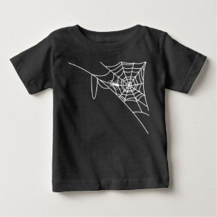 weißes Spinnennetz, Trick oder Tret, Halloween Baby T-shirt