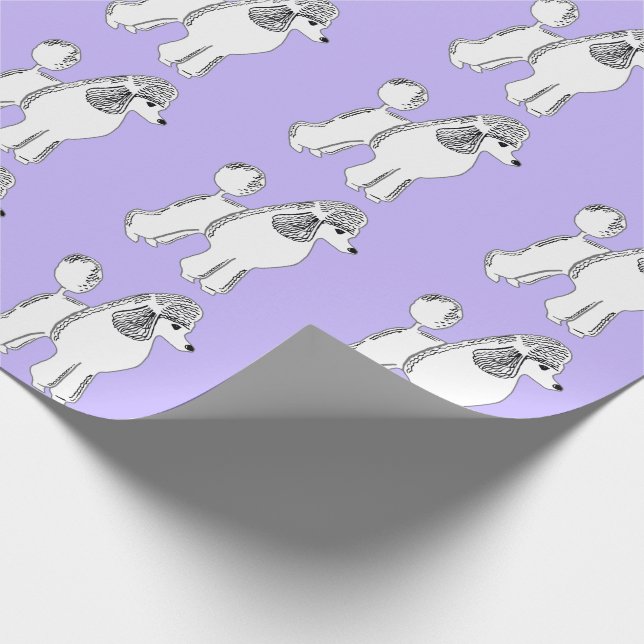 Weißes Standardpflaster Lilac-Wrapping-Papier Geschenkpapier (Ecke)