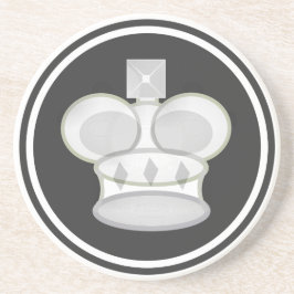 Weißes Stück König-Schach Untersetzer