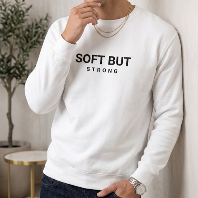 Weißes Sweatshirt | Ästhetische schwarze Typografi (Von Creator hochgeladen)