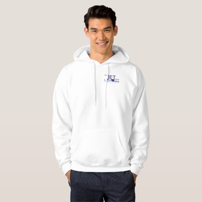 Weißes Sweatshirt mit Farb-Logo (Vorne ganz)