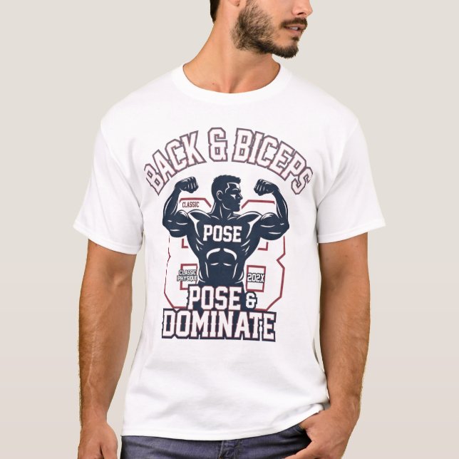 Weißes T-Shirt Back&Biceps (Vorderseite)
