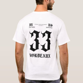 Weißes T-Shirt Bordeaux 33