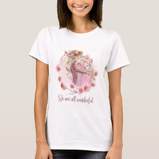 Weißes T-Shirt für halbe Ärmel mit schöner Puppe