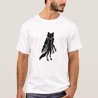 WEISSES T-SHIRT FURBIDDEN FUCHS-MANN-' S kein Pelz