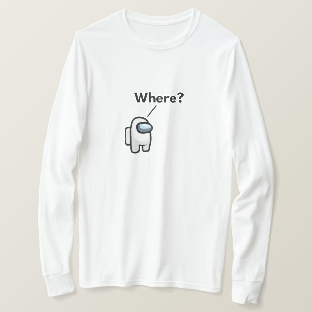 Weißes T-Shirt mit langen Ärmeln (Design vorne)