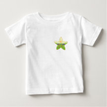 weißes T-Shirt mit Naturdruck