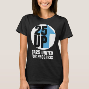 Weißes T-Shirt V-Hals Entspannt-Sitz Logo CA25UP