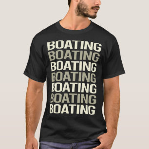 Weißes Textboot T-Shirt