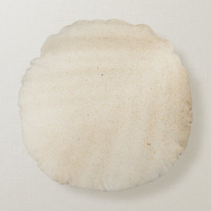 Weißes Textil mit schwarzem Schatten Rundes Kissen