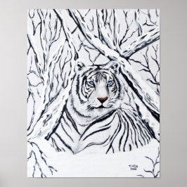 Weißes Tiger in Poster