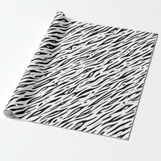 Weißes Tiger Streifen Druck Geschenkpapier