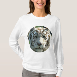 Weißes Tigergesicht T-Shirt