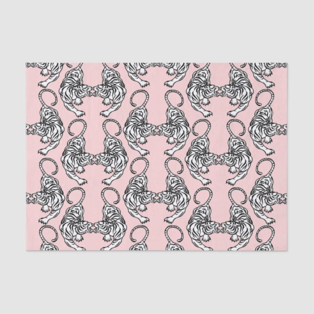 Weißes Tigergewebe Seidenpapier (Vorderseite)