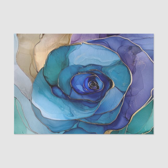 Weißes Tissue (Blaufarben) II Seidenpapier (Vorderseite)