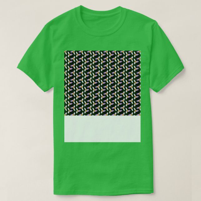 Weißes Trillium dunkles Hintergrundmuster T-Shirt (Design vorne)