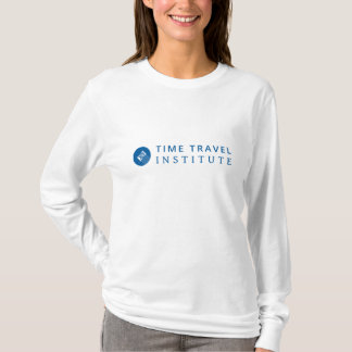 Weißes TTI Logo-langer Hülsen-T - Shirt