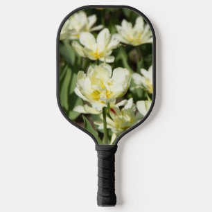 Weißes Tulpen-Foto Pickleball Schläger