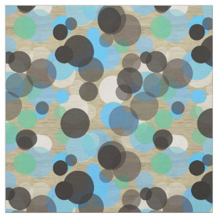 Weißes Türkis Blaue Minze Polka Dots Muster Holz Stoff