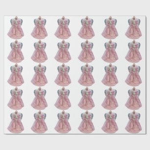 Weißes Umschlagpapier für Rosa Engel Geschenkpapier