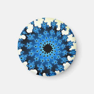 Weißes und blaues Auge Magnet